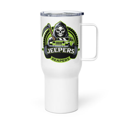 Travel mug with a handle